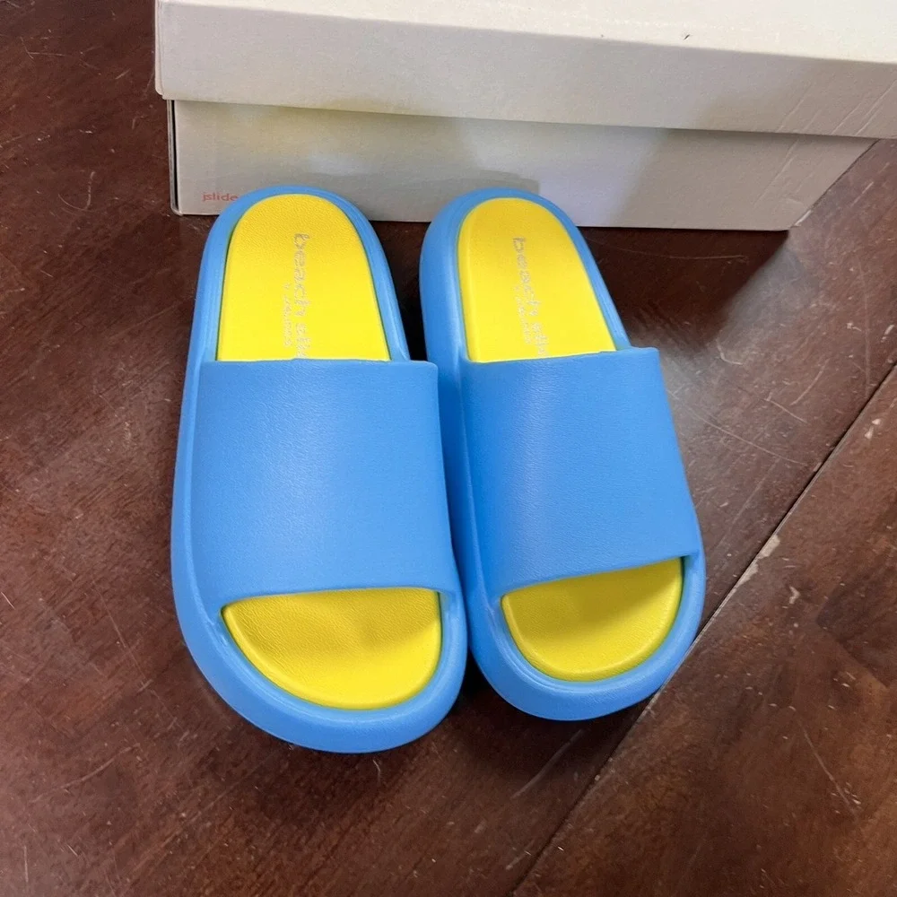 New J/Slides EVA SQUISH Summertime Lightweight Comfy Beach Slides Size 7‎